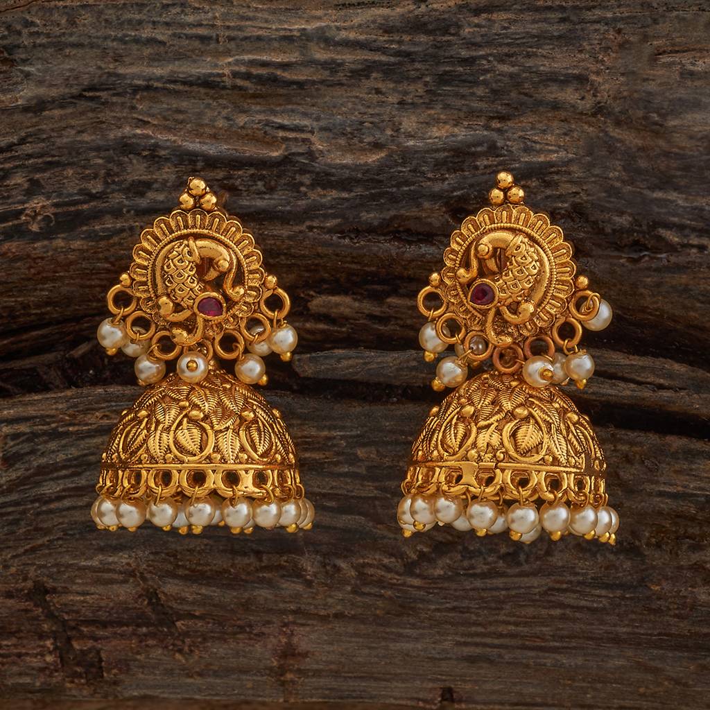 Kushal'S Fashion Jewellery Plated Ethnic Antique Earring Jhumkas-185531 : 442557