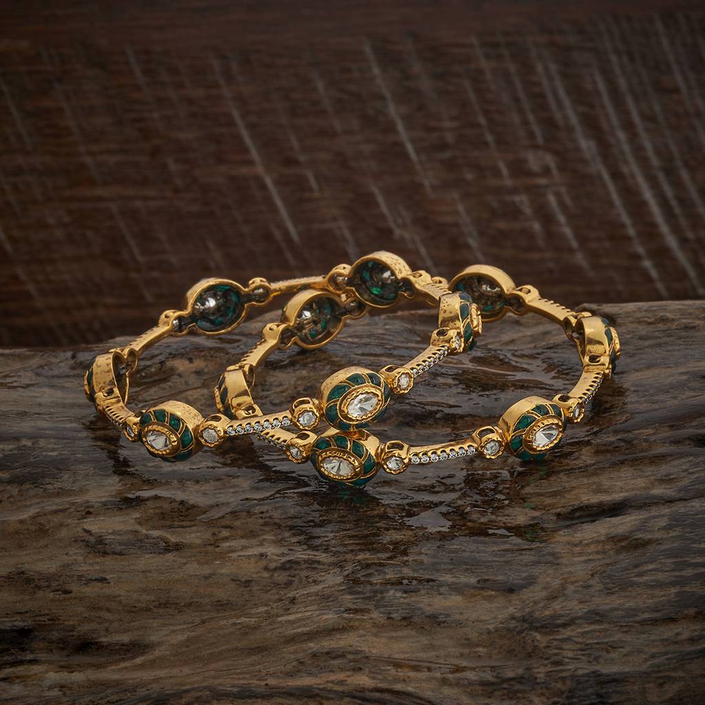Ethnic Kundan Bangle-182288 : 435434