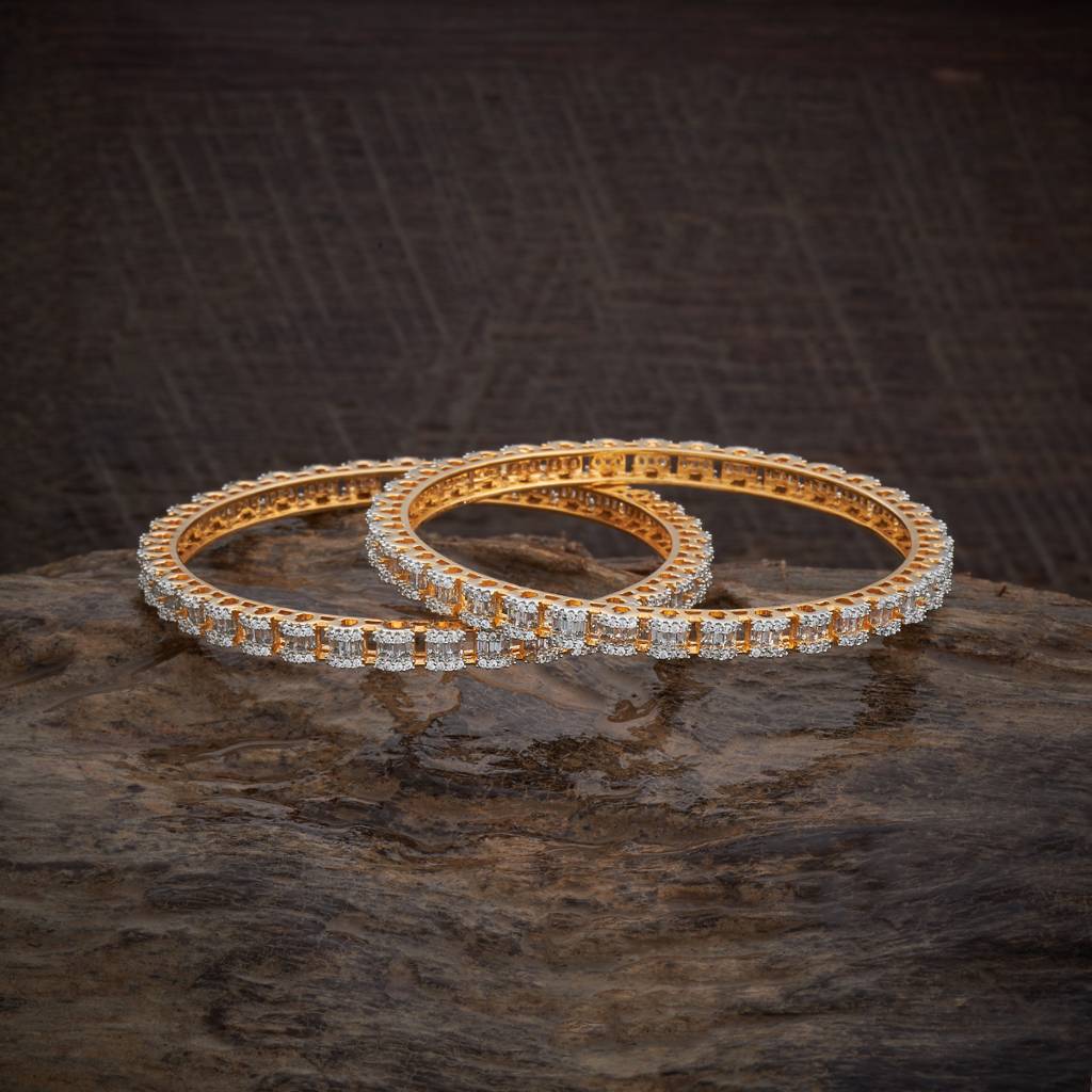 White Plated Party Zircon Bangle-424821 : 424821