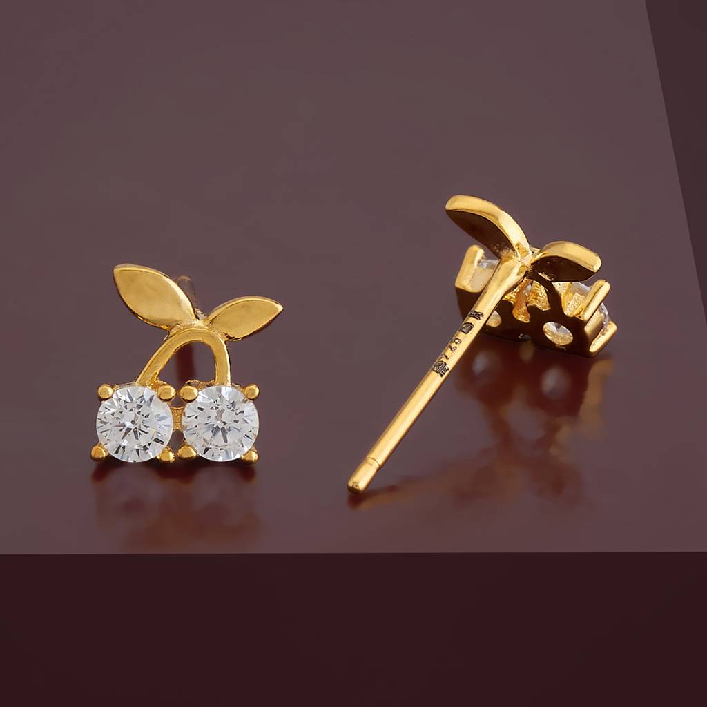Kushal'S Fashion Jewellery White Gold-Plated Party 92.5 Pure Silver Studs-423241 : 423241