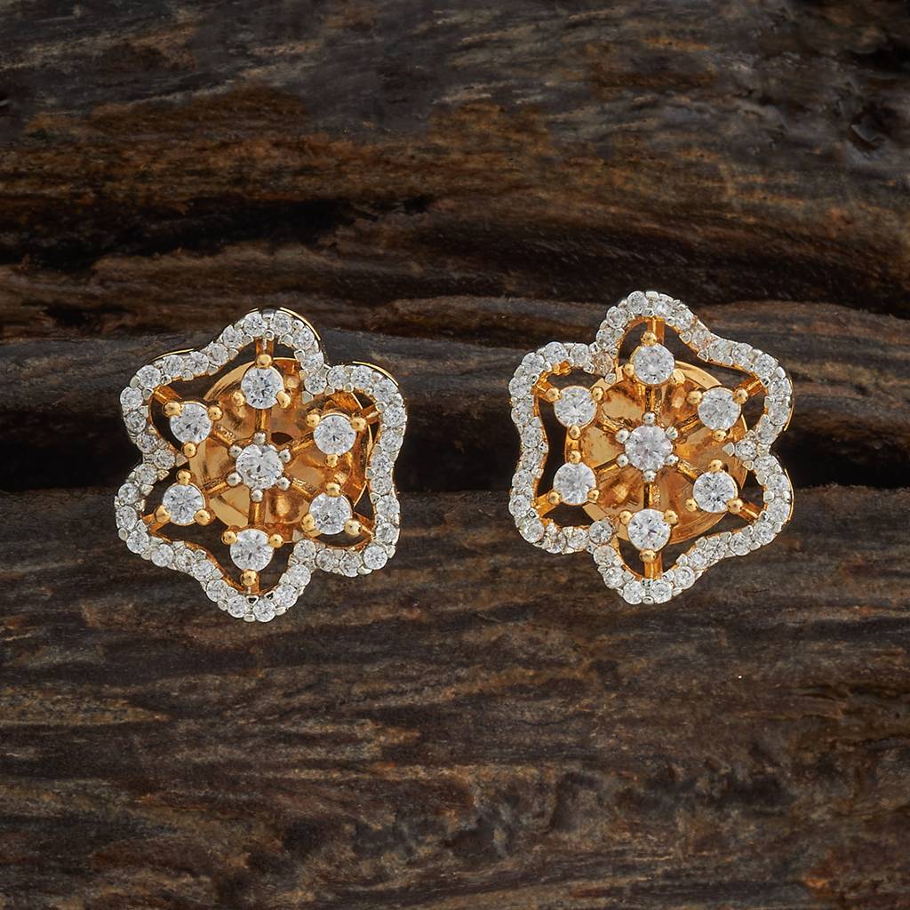 White Rhodium-Plated Party Zircon Studs-179942 : 430289