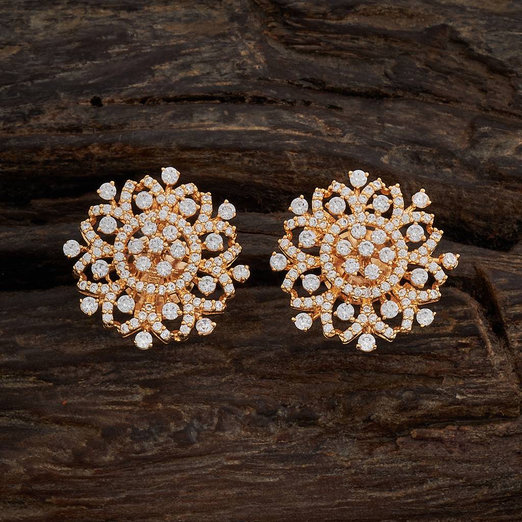 Kushal'S Fashion Jewellery White Gold-Plated Party Zircon Studs-400926 : 400926