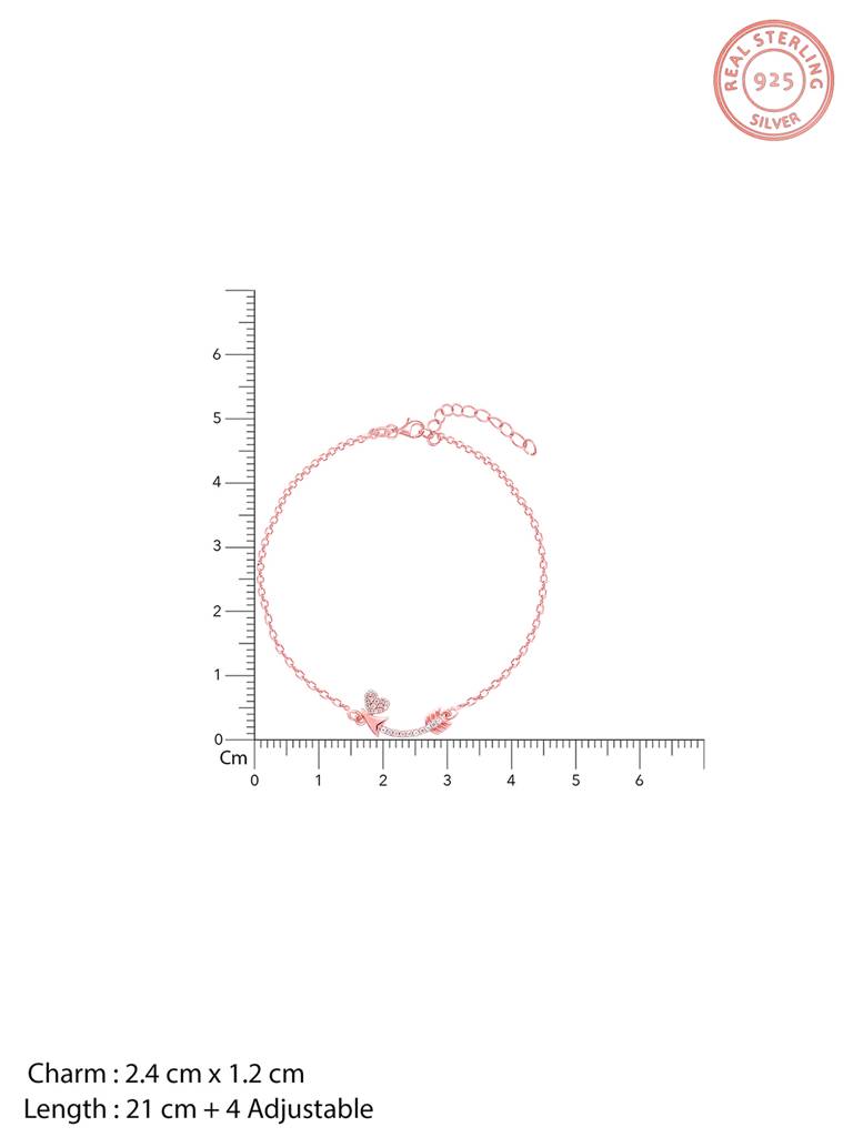 GIVA 925 Sterling Silver Rose Gold Soulmate Seeker Bracelet