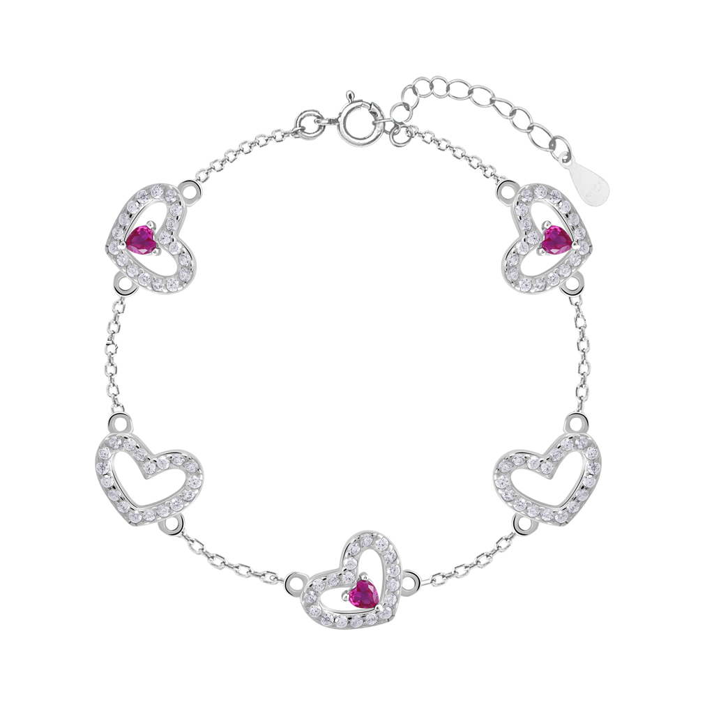 Memory Bracelet Custom Photo Projection Heart Link Bracelet Personalized Sterling Silver Bracelet Memorial Bracelets For Women