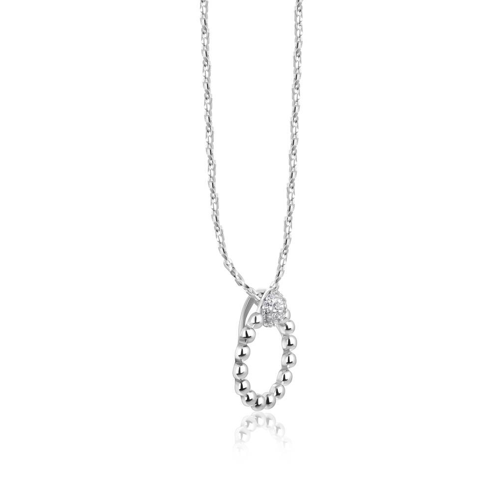 925 Sterling Silver Spherical Pendant With Chain : RJSPPN25