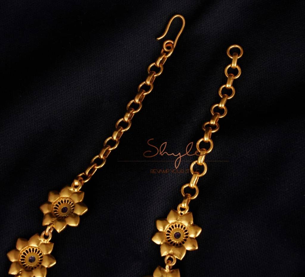 Adya Intricate Flower Versatile Gold Necklace : SN1120