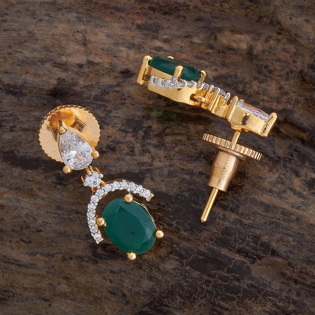 Kushal'S Fashion Jewellery Rhodium-Plated Party Zircon Drop Earrings-177292 : 425008