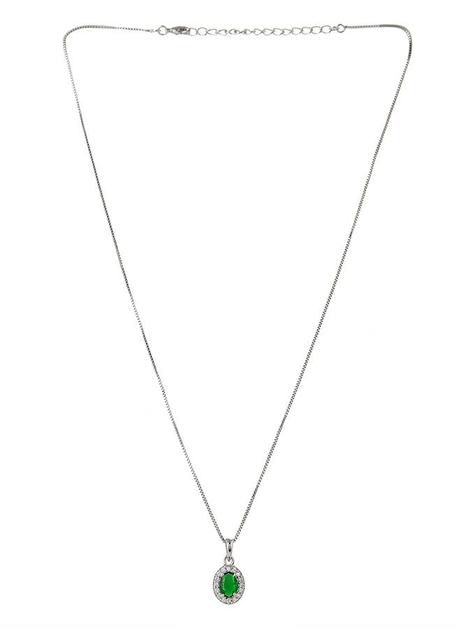 Sparkling Essentials Green Oval Cut Cz Box Set : 8905124480627