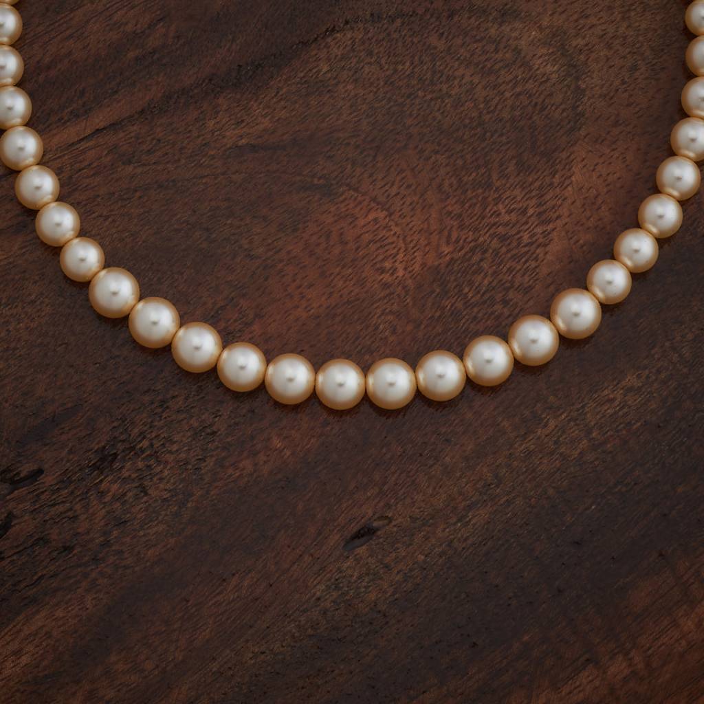 Kushal'S Fashion Jewellery Pearl Gold-Plated Ethnic Antique Short Necklace-185239 : 442086
