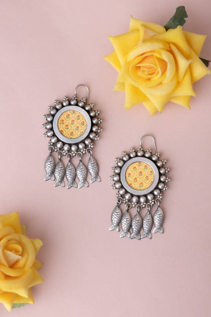 Mizoya Fish Drop Handpainted Earring : SE50160