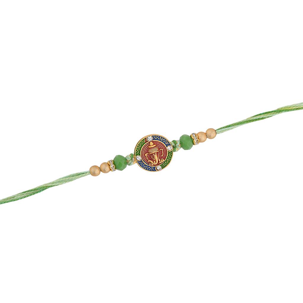 Thread Of Devotion Ganesha Rakhi For Brother : 8905124560374
