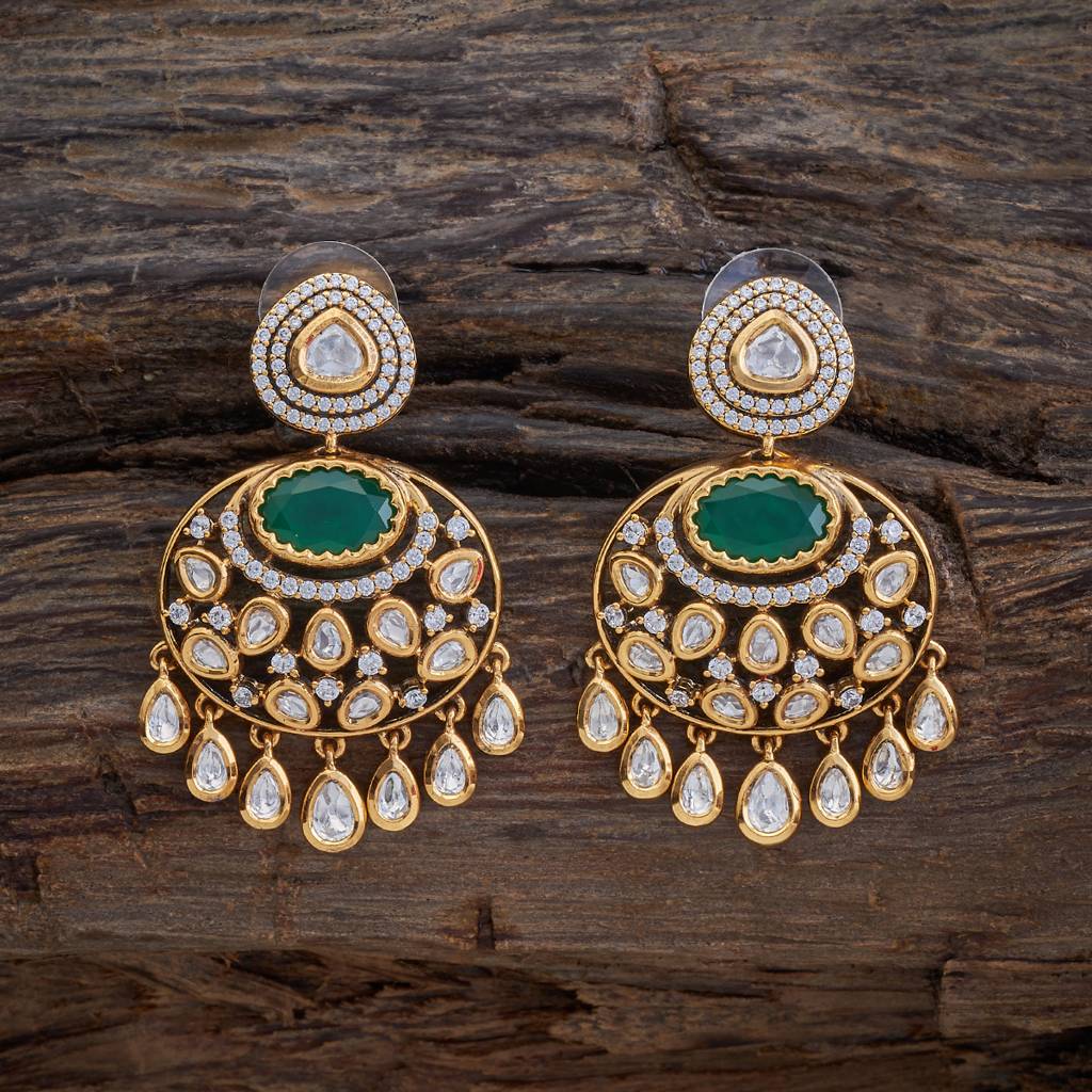 Antique Green Kundan Necklace with Earrings Ethnic Jewelry for Women - Buy