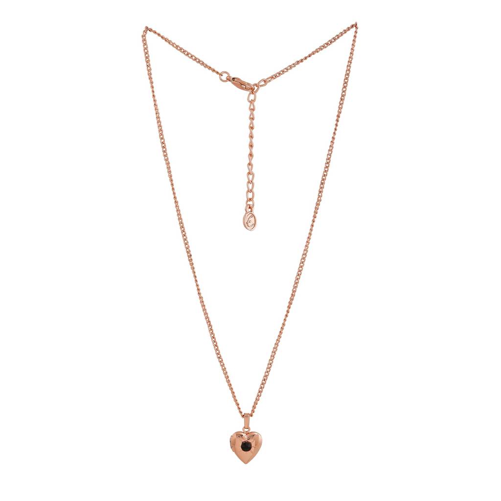 Estele Rosegold Plated Openable Heart Shaped Pendant With Austrian Crystal For Women : 806-RGPENDANT