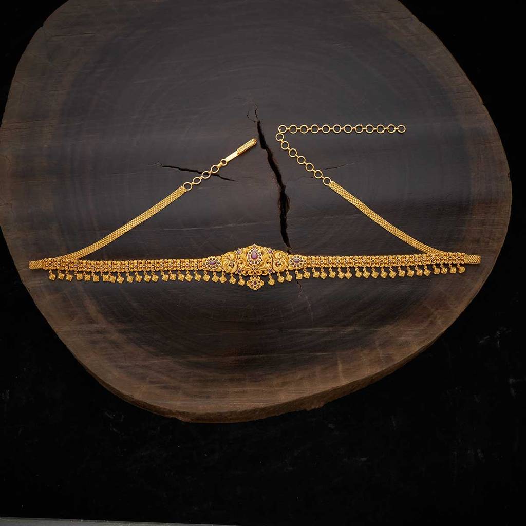 Kushal'S Fashion Jewellery Ruby Gold-Plated Ethnic Antique Belt-139612 : 394608