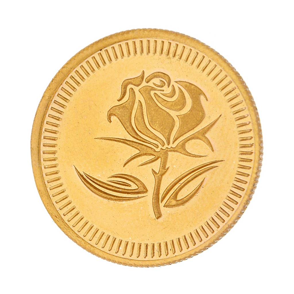 Sri Jagdamba Pearls 2 Gram 24Kt (999) Flower Gold Coin : JPAUG-17-070-24-2