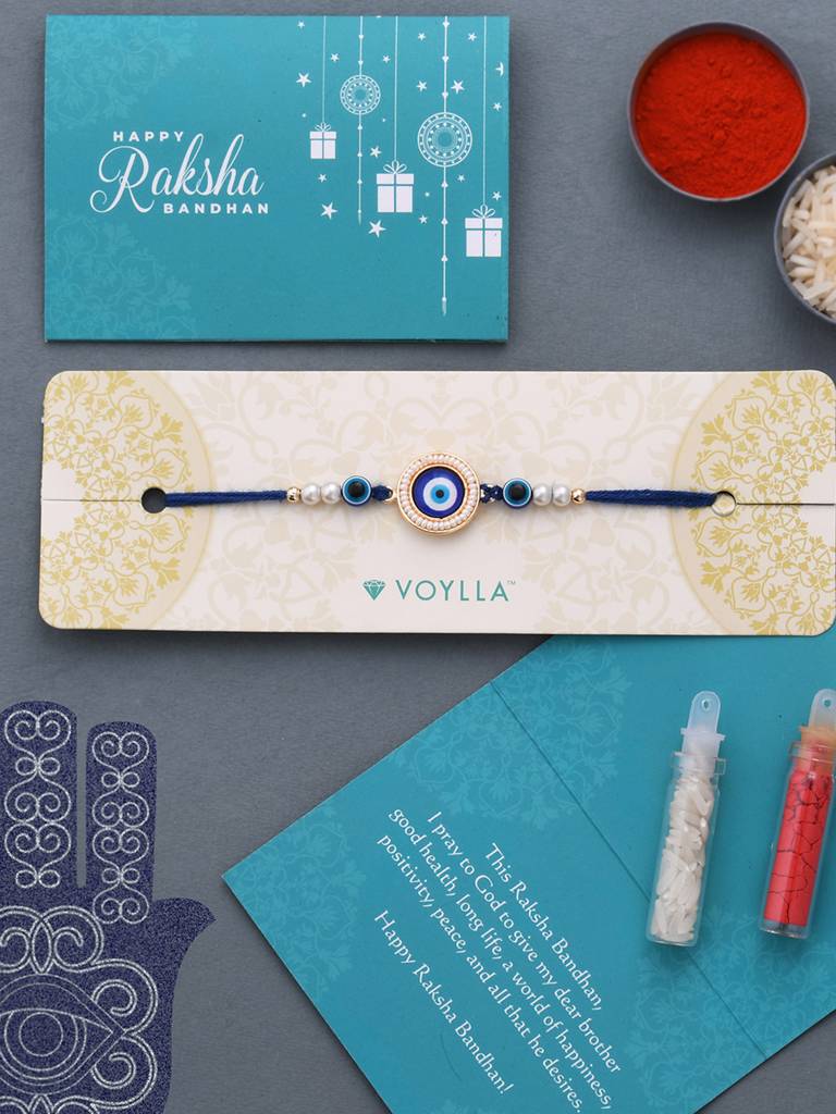Intricate Evil Eye Rakhi : 8905124461718