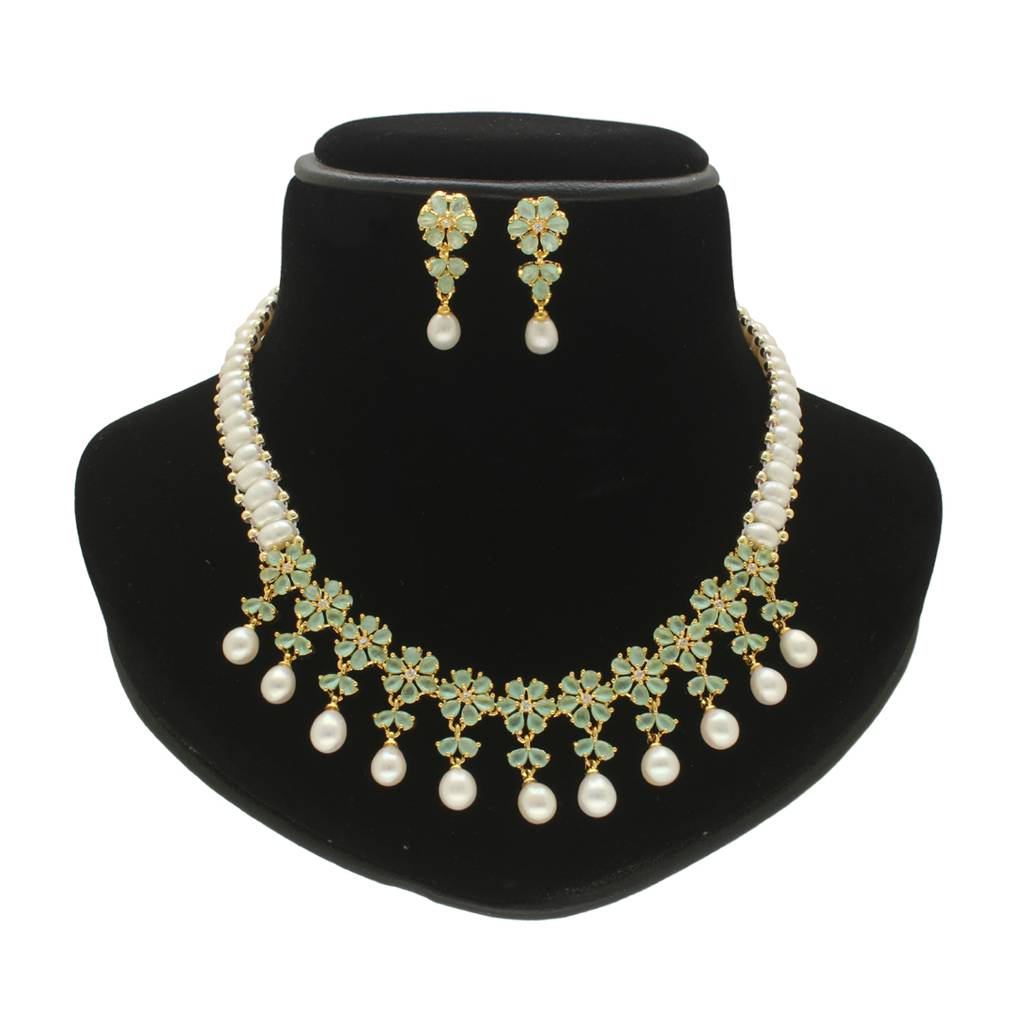 Alpona Grace Pearl Necklace Set : JPAPR-25-004