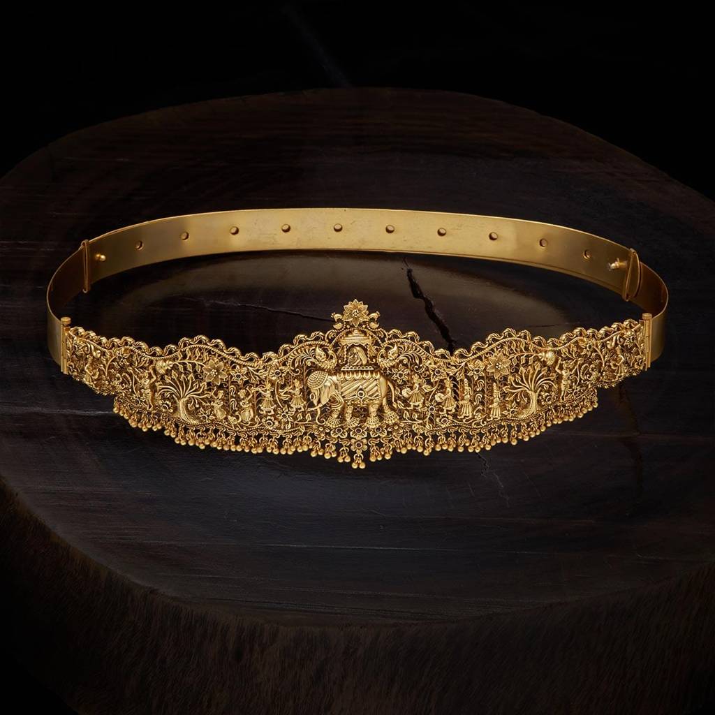 Kushal'S Fashion Jewellery  Plated Ethnic Antique Kamarband -391676 : 391676