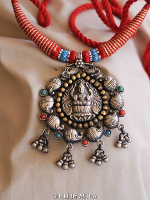 Anvaya Laxmi Ma Embossed Necklace : SN1009-1-2-1