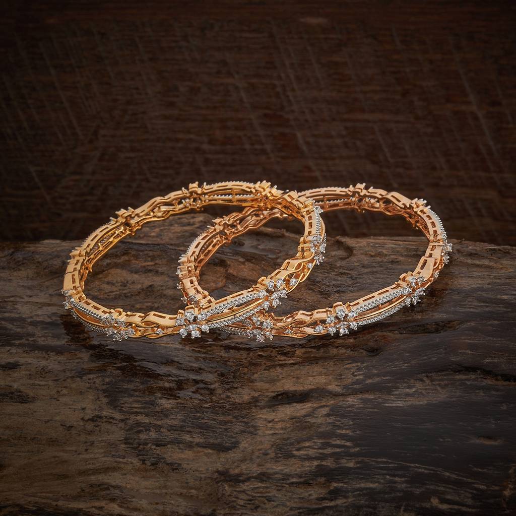 Kushal'S Fashion Jewellery-Plated Party Zircon Bangle-182665 : 436161