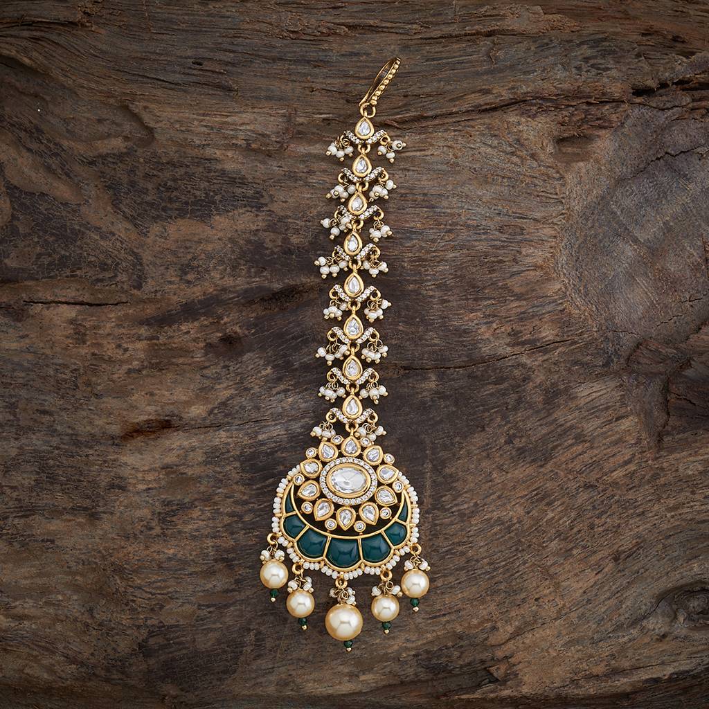 Kushal'S Fashion Jewellery Victorian-Plated Ethnic Kundan Tikka -164045 : 413804