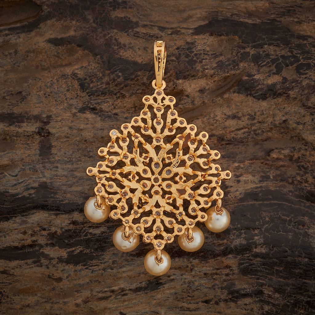 Kushal'S Fashion Jewellery White Gold-Plated Party Zircon Pendant Charm-182089 : 434977