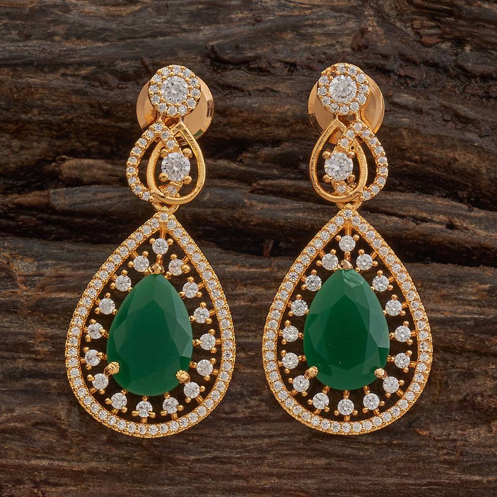 Kushal'S Fashion Jewellery Plated Party Zircon Drop Earrings-184388 : 440239
