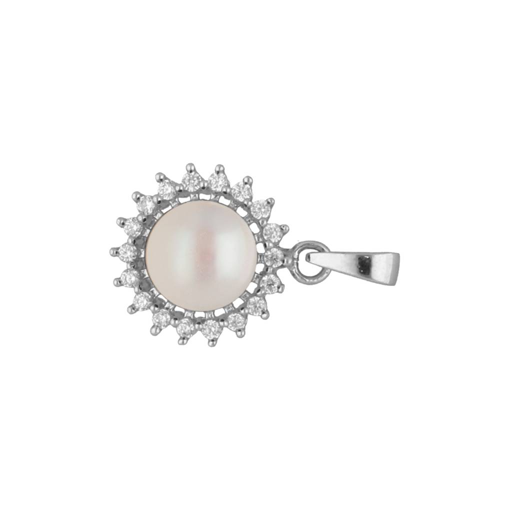 92.5 Silver Dhriti Simple Pearl Pendant : JPMAY-22-143