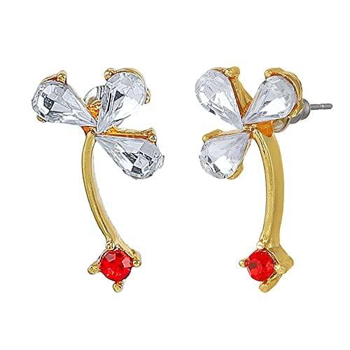 Trendy Gold Finish Necklace Set | Floral Design With Matching Earrings : 50500046-IGNKER