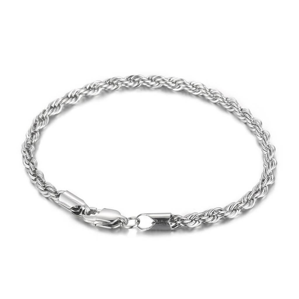Silver Plated Stainless Steel Openable Fancy Link Bracelet Stylish Fashion Jewellery For Men : PX5SB107