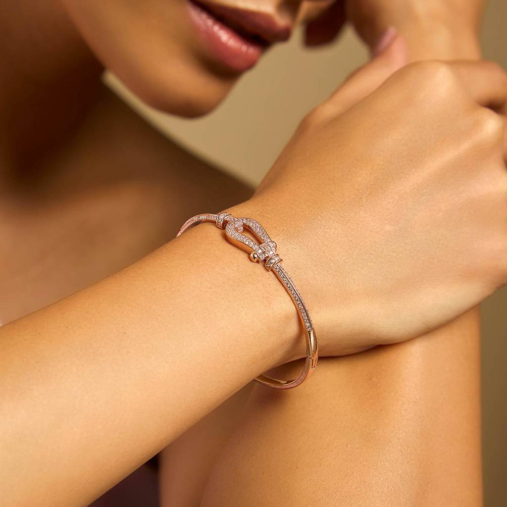 Kushal'S Fashion Jewellery White Rhodium-Plated Party Zircon Kada-174671 : 440792