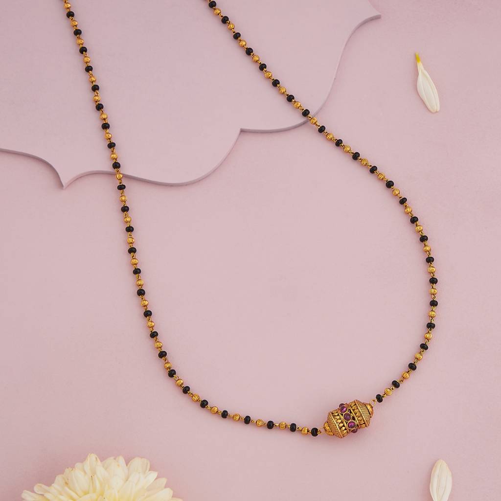 Kushal'S Fashion Jewellery Plated Ethnic Antique Mangalsutra