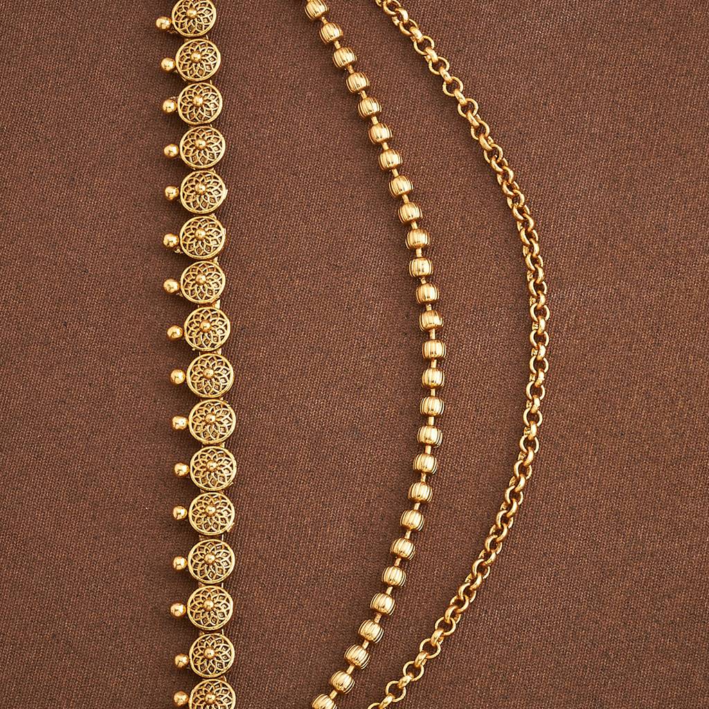 Kushal'S Fashion Jewellery Gold Gold-Plated Ethnic Antique Matil -427723 : 427723