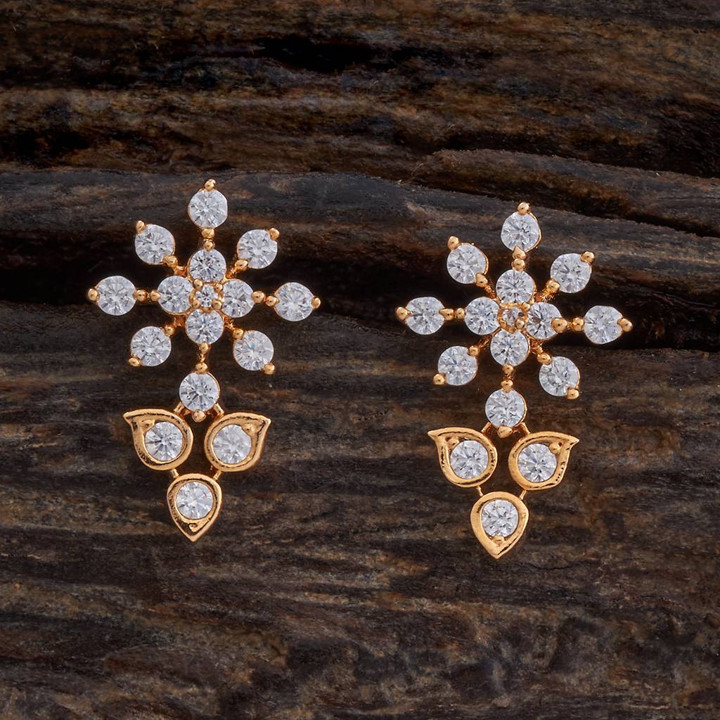 Kushal'S Fashion Jewellery White Gold-Plated Party Zircon  Studs -175776 : 421363