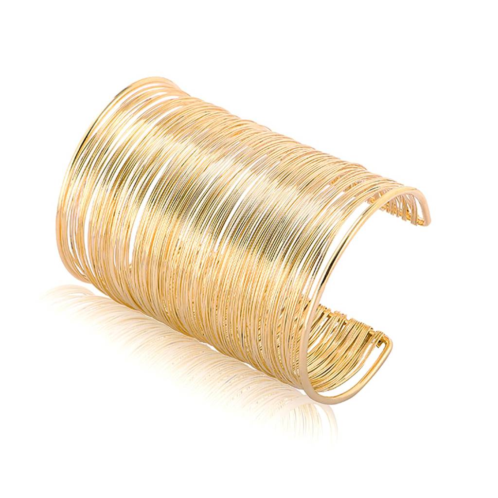 Gold Plated Fancy Adjustable Cuff Bracelet Fashion Jewellery Gift For Women & Girls : PX9BB03