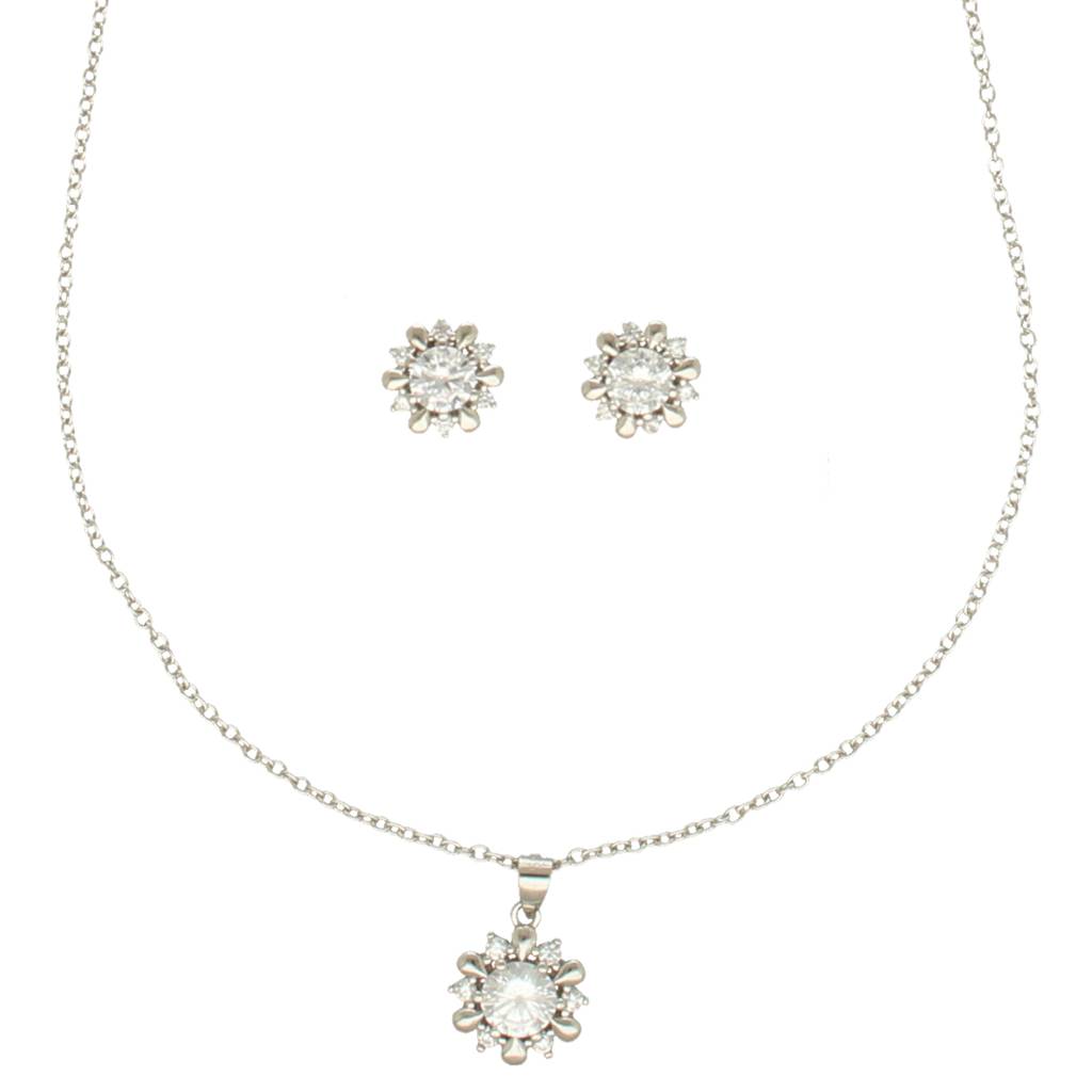 Modern 925 Silver Pendant Set : JPAUG-24-002