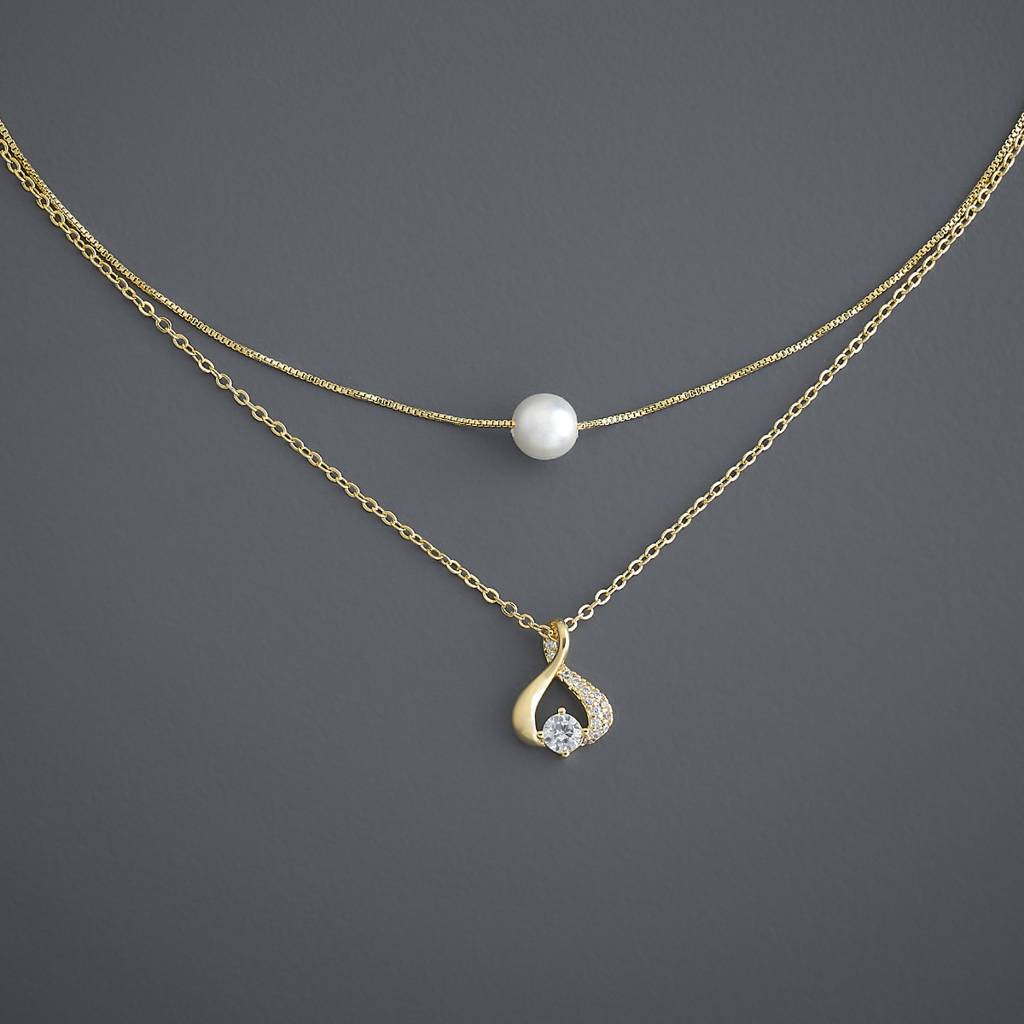 Kushal'S Fashion Jewellery Pearl  Party Trendy Pendant Chain Necklace-185845 : 443234