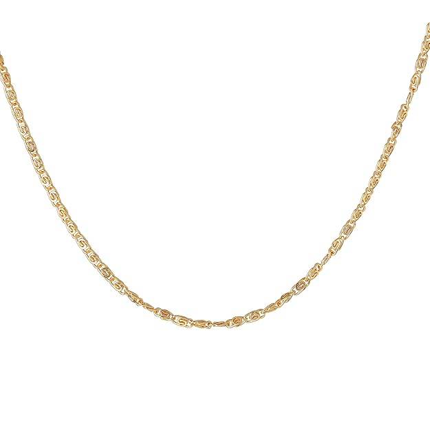 Fashion Jewelry Neck Chain For Men & Women: Gold Plated Luxurious Glamour Lightweight Necklace Chain- Per : OSAK010-IGCHAIN