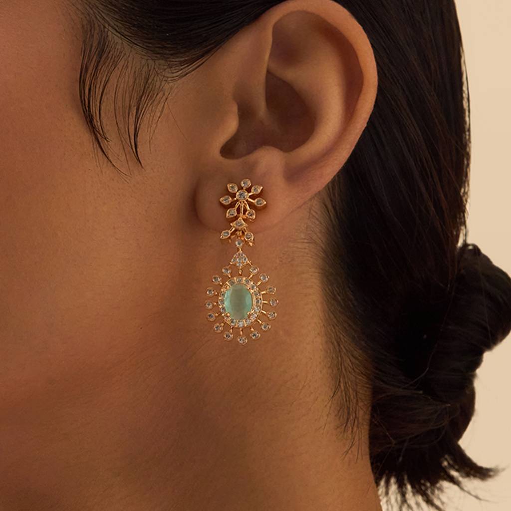 Kushal'S Fashion Jewellery Plated Party Wear Zircon Earring-175769 : 421343