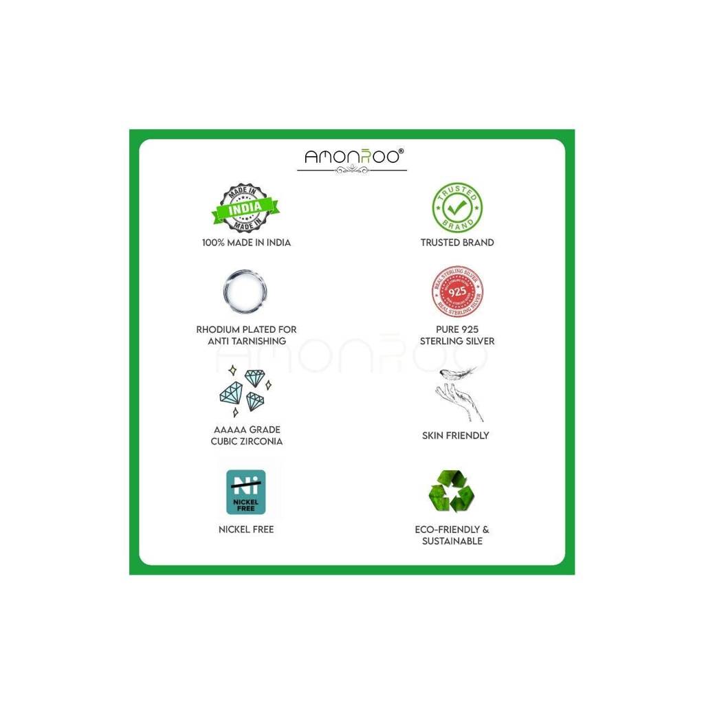 925 Silver Clover Stud Earrings | Good Luck Diamond Jewelry : SE_000906