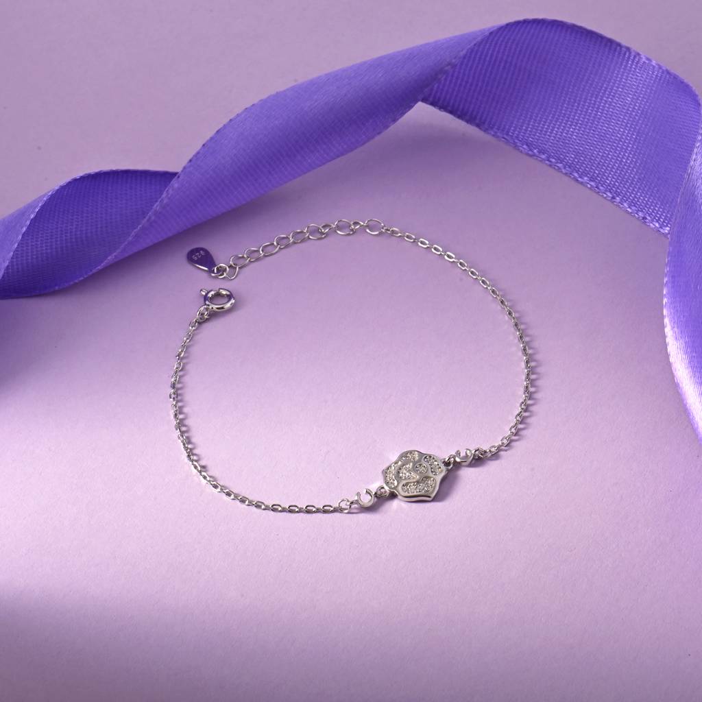 925 Sterling Silver Rose Of Love Silver Bracelet : RJSPBR04