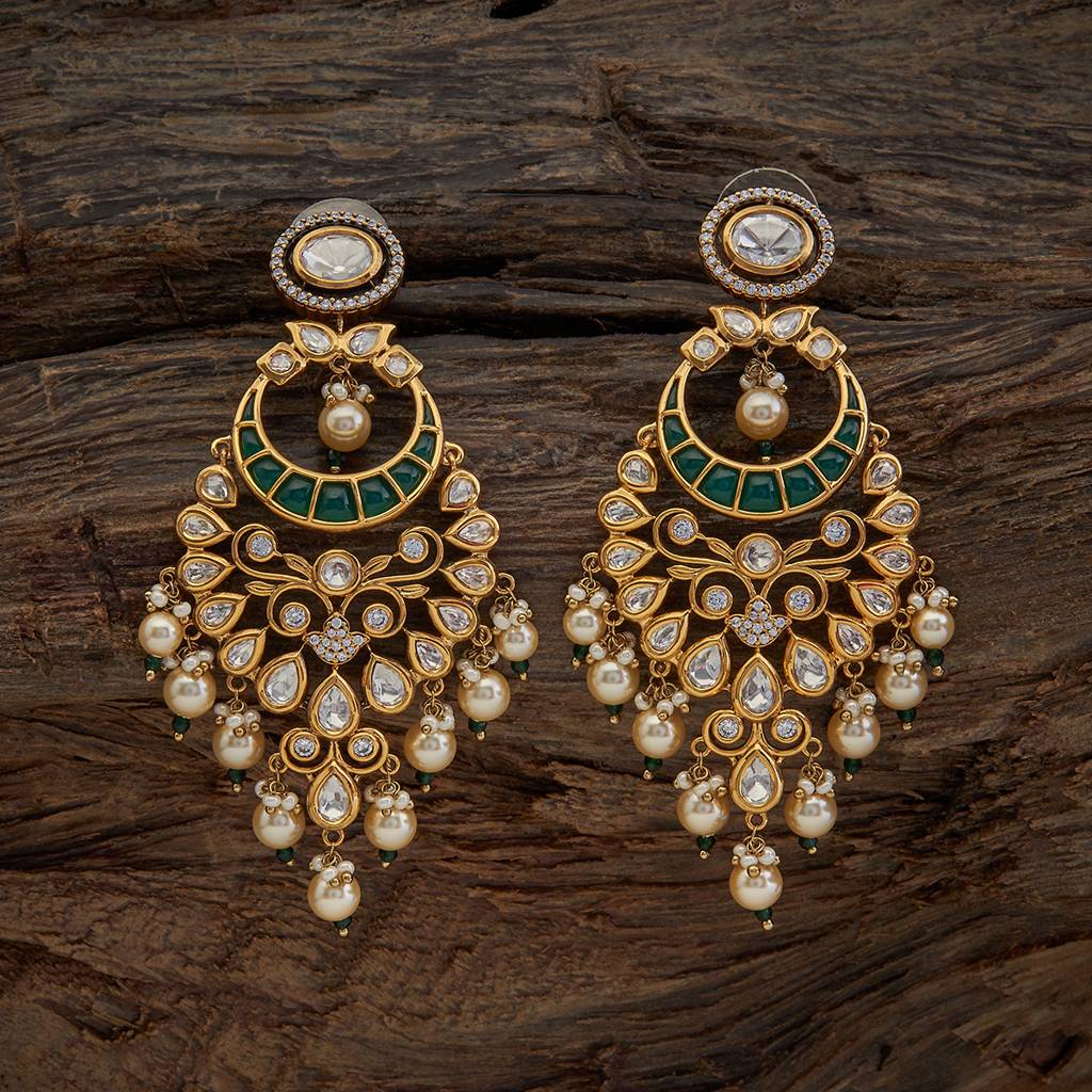 Kushal'S Fashion Jewellery Kundan Earring -164031 : 425716