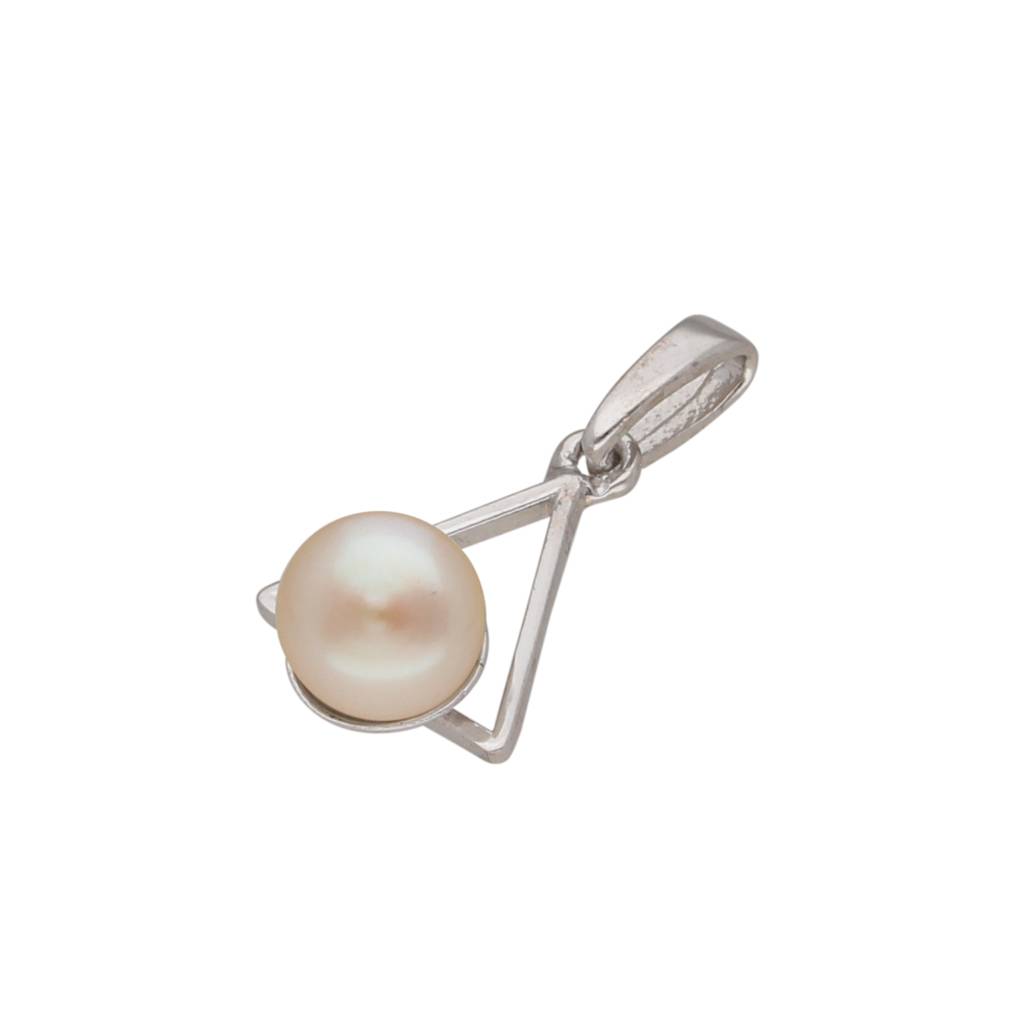 92.5 Sterling Silver Lekha Light Weight Pearl Pendant : JPMAY-22-174