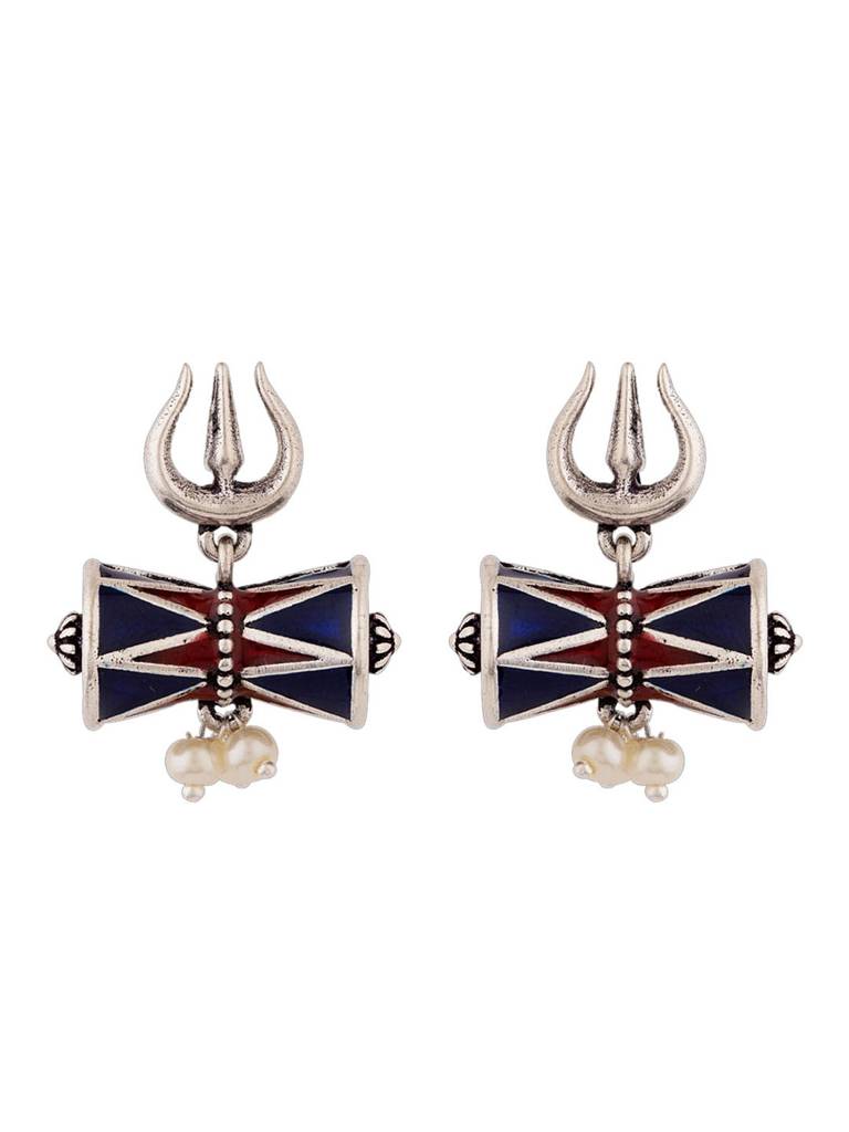 Moksha Damru Trishul Earrings : 8907617888163