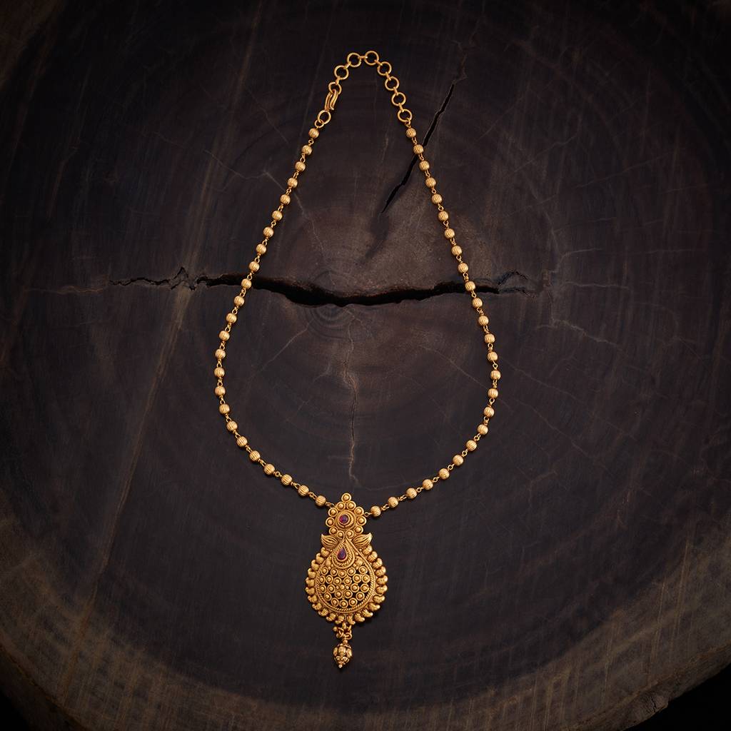 Kushal'S Fashion Jewellery Ruby Gold-Plated Ethnic Copper Antique Necklace-165094 : 403019