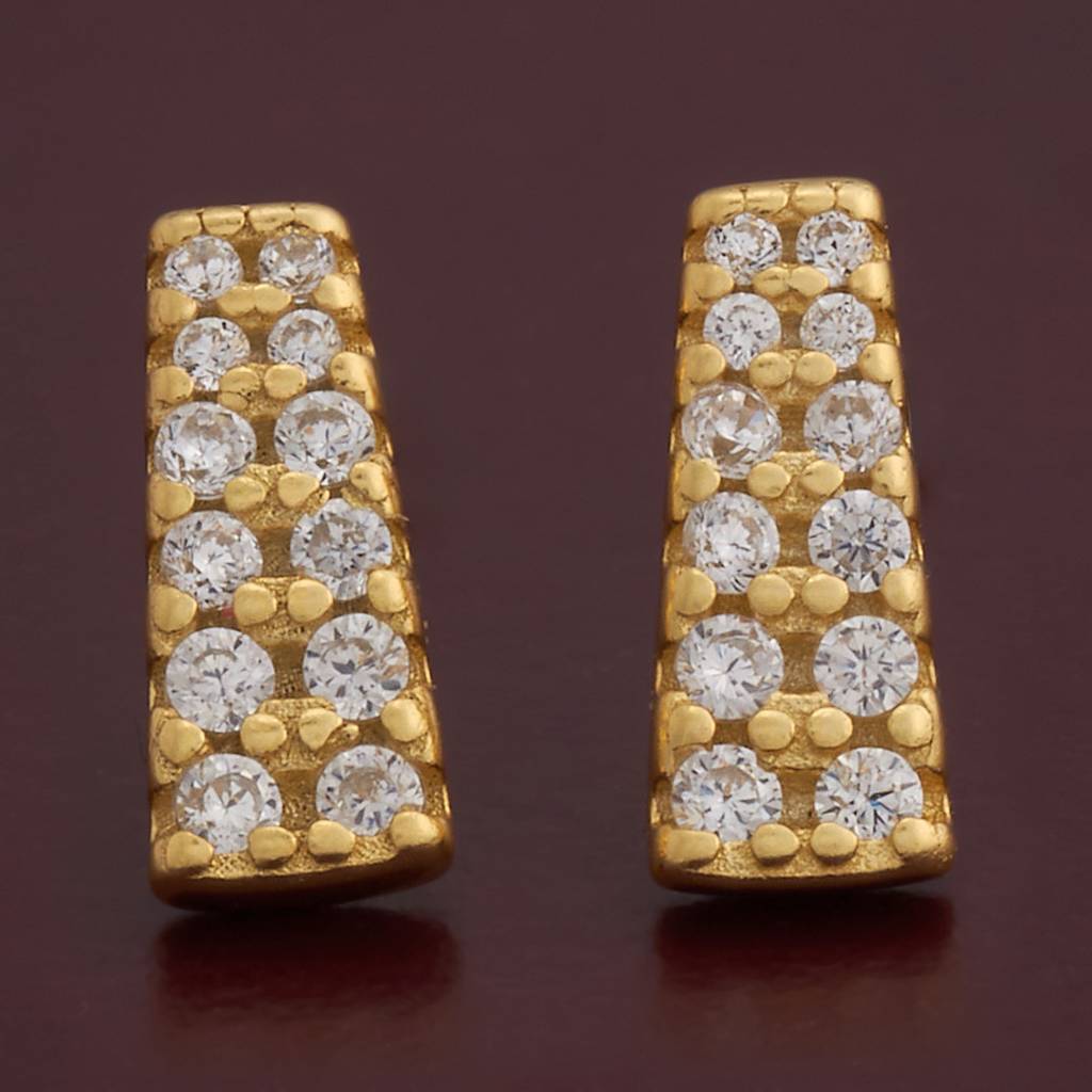 Kushal'S Fashion Jewellery Plated Zircon 92.5 Sterling Silver Studs-183025 : 436939