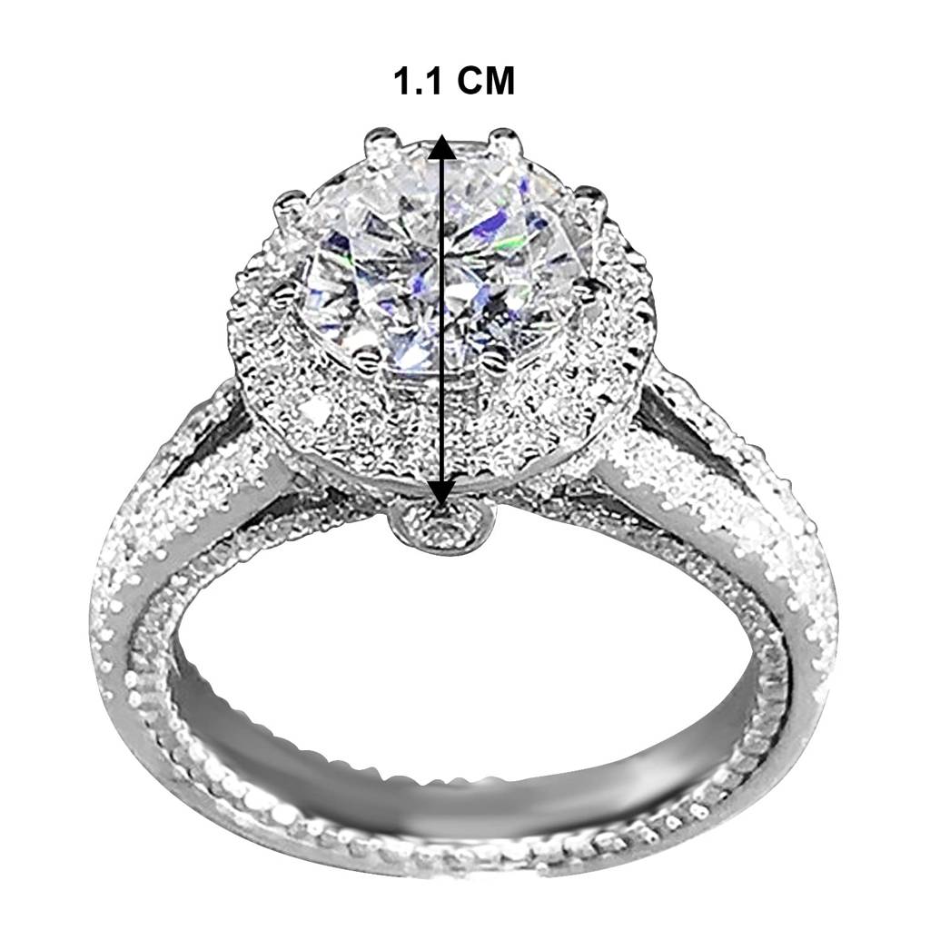 American Diamond Studded Plated Finger Ring Fashion Wear Stylish Jewellery Gift For Girls & Women-Px8R70 : PX8R70S-7