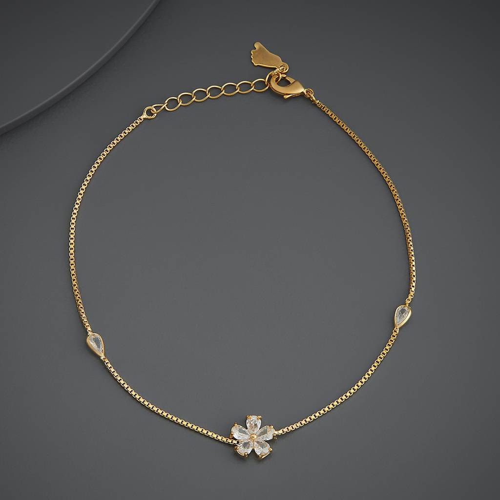 Kushal'S Fashion Jewellery  Plated Party Trendy Zircon Payal-187010 : 445686