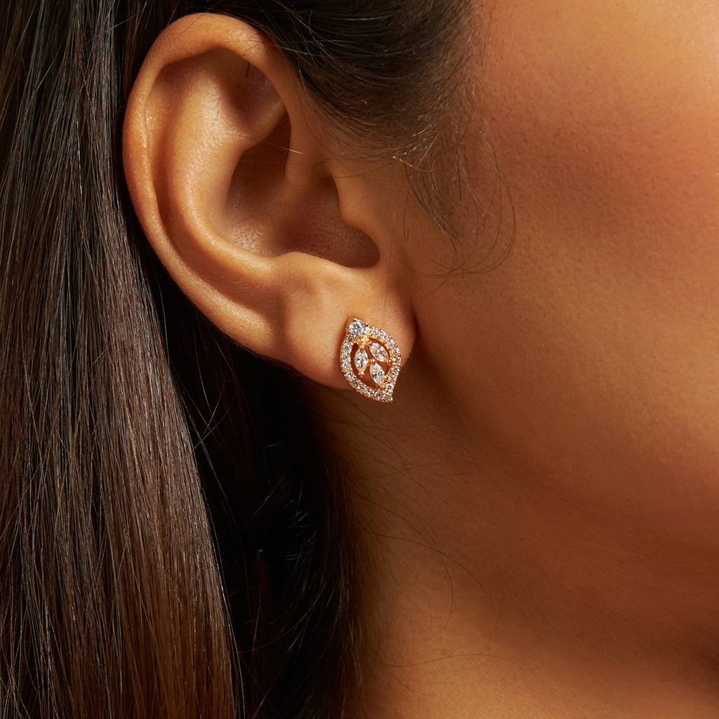 Kushal'S Fashion Jewellery Ruby Gold-Plated Party Zircon Studs-410375 : 410375