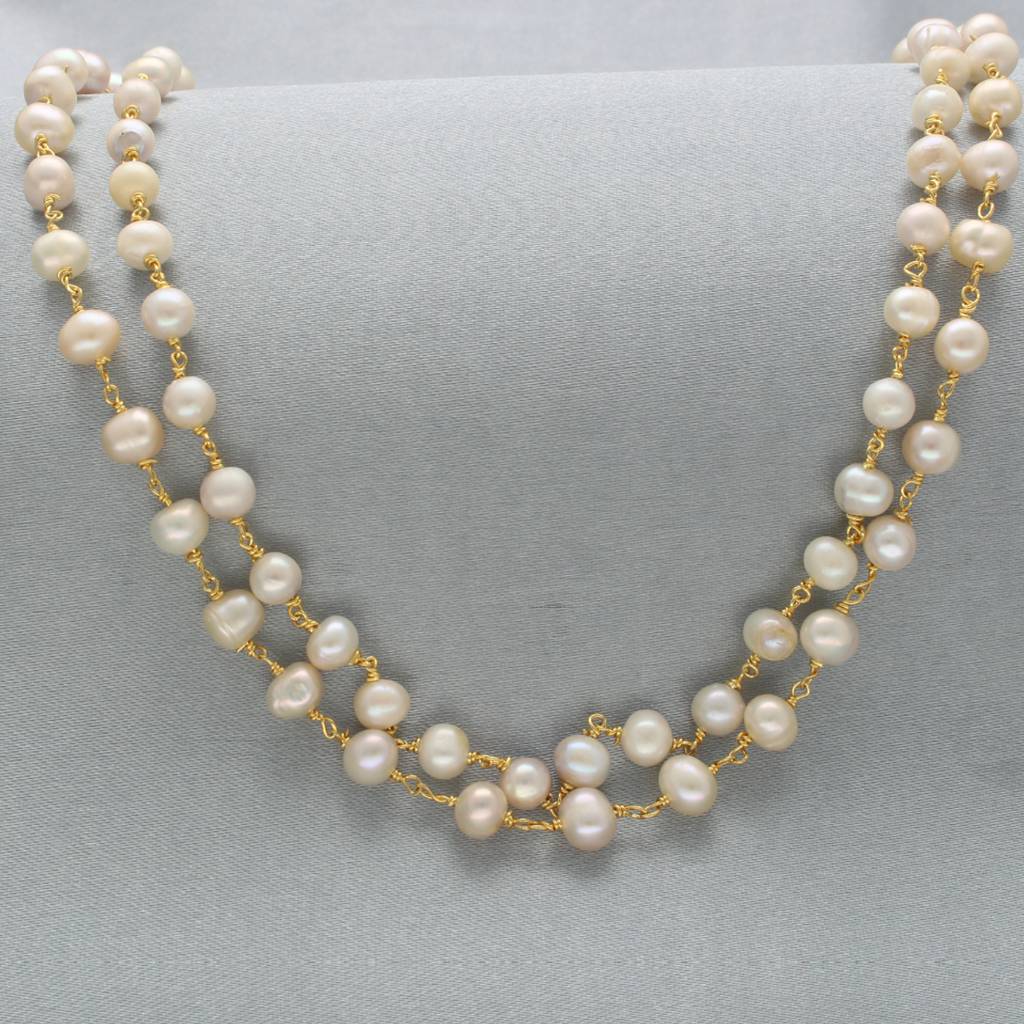 Lolita 2 Lines Pearl Necklace : JPAPL-23-29